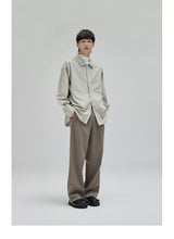Vintage Pleated Wide Waist Casual Pants