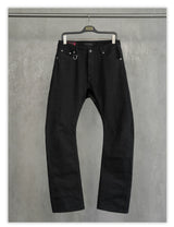 15 Oz Rigid Black Curved Jeans