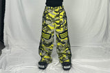 Yellow Camo Suede Knee Racing Pants