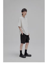 Draped Drawstring Wide Shorts