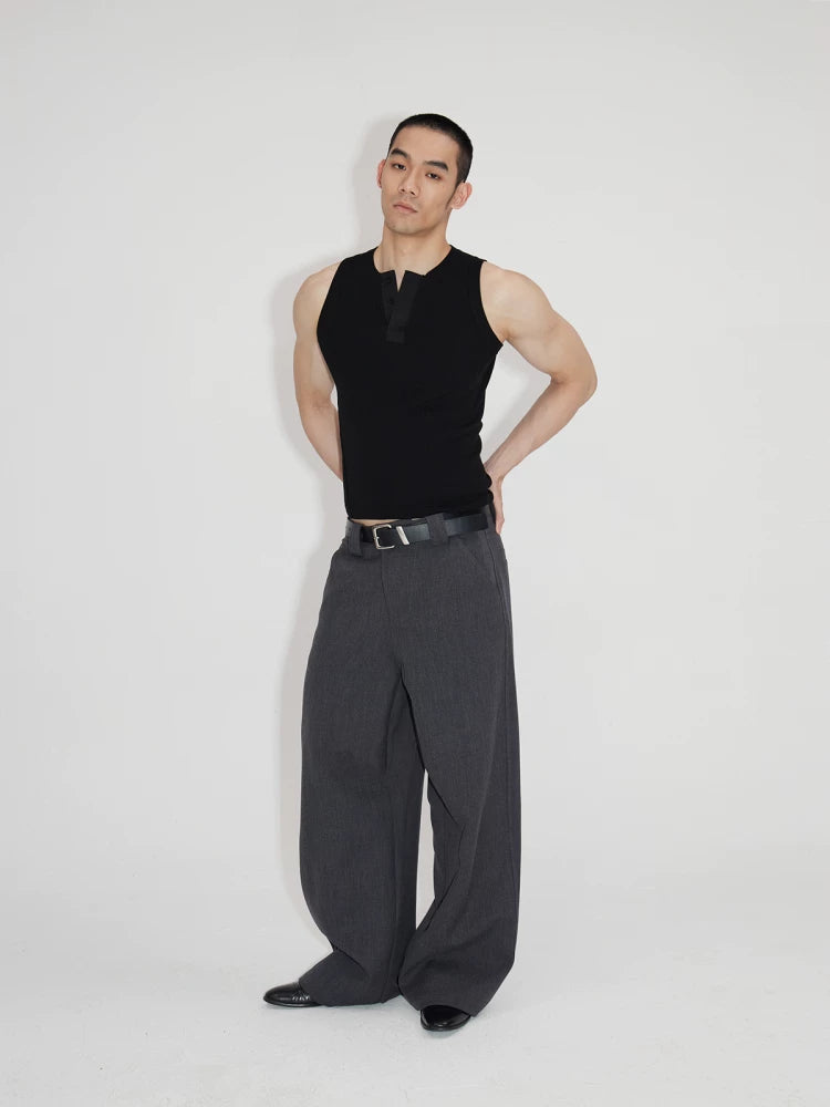 Wrinkle-Resistant V-Neck Cardigan Vest