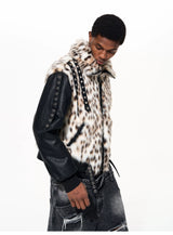 Men's Winter Fur Patchwork Padded Coat