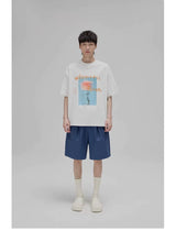 Graffiti Print Double Mercerized Tee