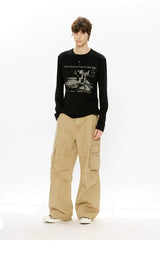 Modal Two-piece Henley Long Sleeve Tee