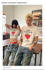Printed Crop Slim Tee For Women