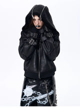 Men's Dual Hood Bomber Puffer Jacket