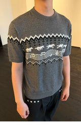 Antibacterial Lyocell Fair Isle Note Tee