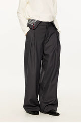 Pleated Houndstooth Dress Pants