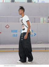 Baggy Curved Raw Denim Jeans