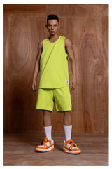 Green Grey Men's Sports Tank Tops