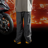 Double Zippers Tailored Loose Straight Pants