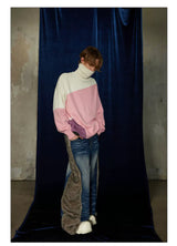 Mid-length Thick Wool Blend Turtleneck Sweater