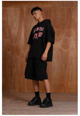 Men's Black White Graphic Vintage Hoodies