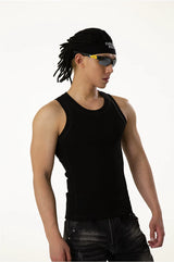 Men's Slim Ribbed Knit Workout Tank