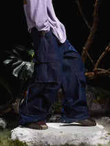 Washed Bamboo Pleated Sash Jeans