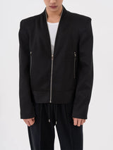 Men's Two-Tone Zip Shoulder Pad Jacket