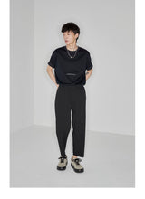 Drapey Stretchy Elastic Waist Cropped Pants