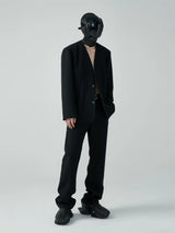 Unisex Loose Padded Uncollared Blazer