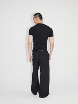 Wrinkle-resistant Wool-like Asymmetrical Cargo Dress Pants