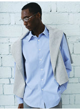 Casual Blue White Pinstriped Sun Shirt