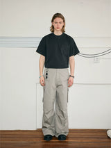 Men's Loose Zip Pocket Parachute Pants