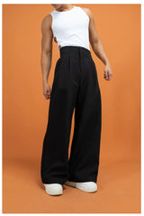 Black High Waist Wide Leg Pants