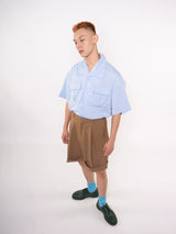 Men's Khaki Rolled Hem Casual Shorts
