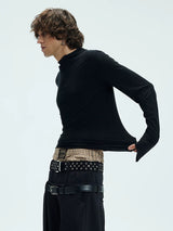 Slim Fit Two-Color Long Base Tees
