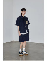 Magnetic Belted Elastic Multi-pocket Shorts
