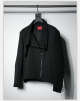 Dark Matte High Collar Zip Jacket