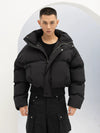 Men's Black White Gray Puffer Jacket