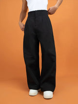 Black High Waist Wide Leg Pants
