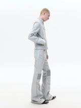 Zipped Fitted Short Biker Jacket