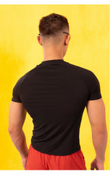 Black Vintage Portrait Print Slim Tees