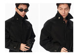 100% Wool Cropped Raglan Coat