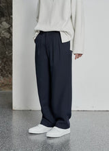 Pleated Wide Leg Suit Pants