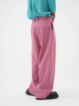 Multicolor Men's Loose Straight Cotton Pants