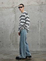 Vintage Washed Flared Denim Pants