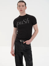 Slim Fit Rhinestone Short Sleeve Tee
