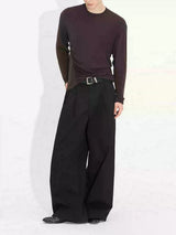 Comfortable Rippled Wool Long Sleeve Top