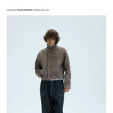 Washed Fleece Plaid Lined Jacket