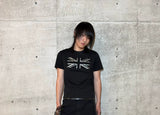 Regular Shoulder Short Sleeve Rhinestone Tees