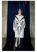 Spider Print Grey Mid-length Coat
