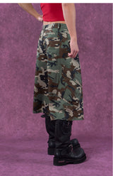 Seven-inch Pocketed Camo Vintage Cargo Shorts
