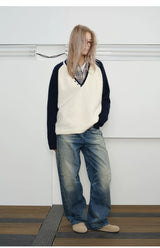Men's Vintage Washed Loose Jeans