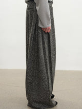 Loose Pleated Wool Pants