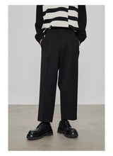 Casual Cropped Elastic Waist Pants