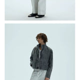 Washed Fleece Plaid Lined Jacket
