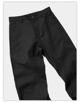 Matte Black Wrinkle-Resistant Dress Pants