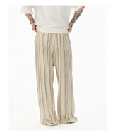 Distressed Vintage Striped Vest Pants Set